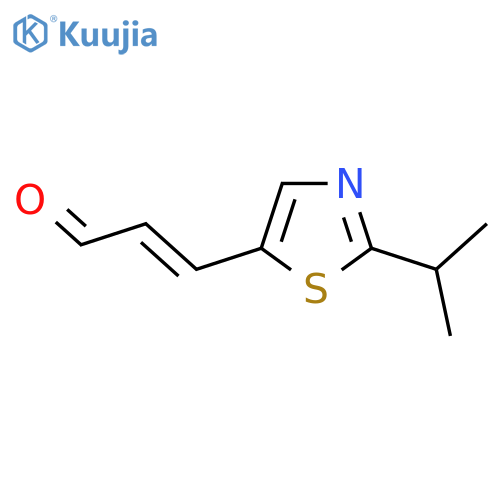 3-2-(propan-2-yl)-1,3-thiazol-5-ylprop-2-enal structure