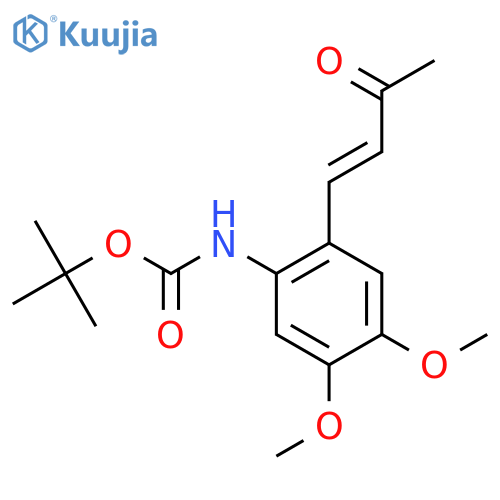 tert-butyl N-4,5-dimethoxy-2-(3-oxobut-1-en-1-yl)phenylcarbamate structure