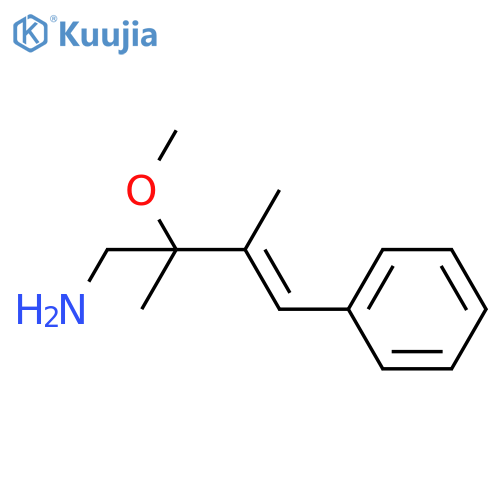 2-methoxy-2,3-dimethyl-4-phenylbut-3-en-1-amine structure