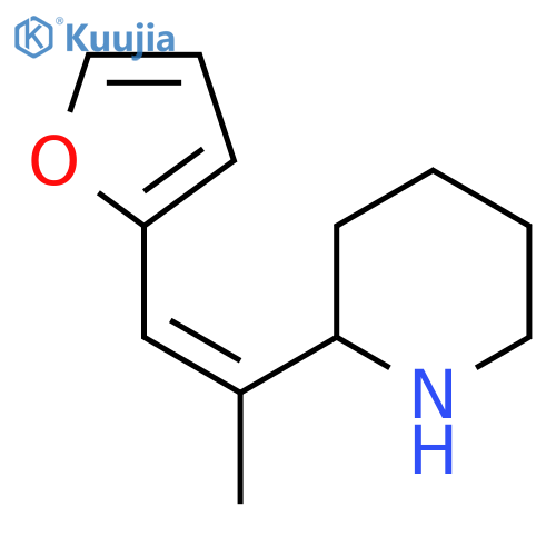 2-1-(furan-2-yl)prop-1-en-2-ylpiperidine structure