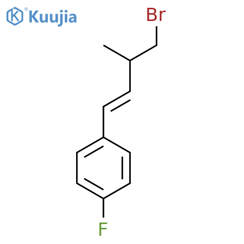 1-(4-bromo-3-methylbut-1-en-1-yl)-4-fluorobenzene structure