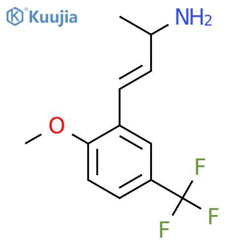4-2-methoxy-5-(trifluoromethyl)phenylbut-3-en-2-amine structure