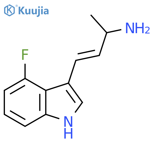 4-(4-fluoro-1H-indol-3-yl)but-3-en-2-amine structure