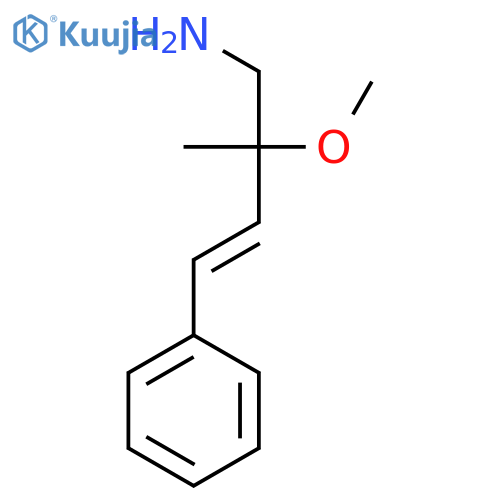 2-methoxy-2-methyl-4-phenylbut-3-en-1-amine structure