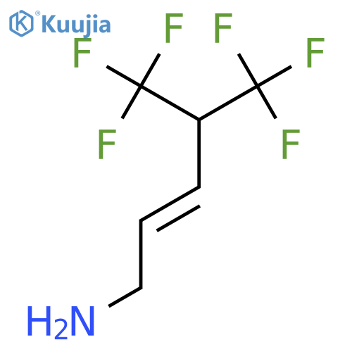 5,5,5-trifluoro-4-(trifluoromethyl)pent-2-en-1-amine structure