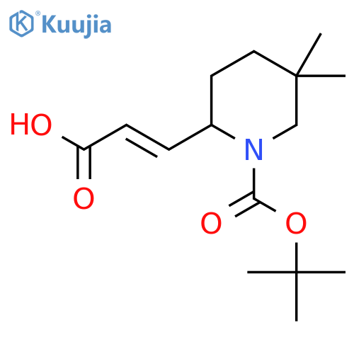 3-{1-(tert-butoxy)carbonyl-5,5-dimethylpiperidin-2-yl}prop-2-enoic acid structure