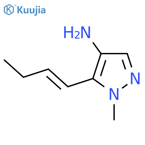 5-(but-1-en-1-yl)-1-methyl-1H-pyrazol-4-amine structure