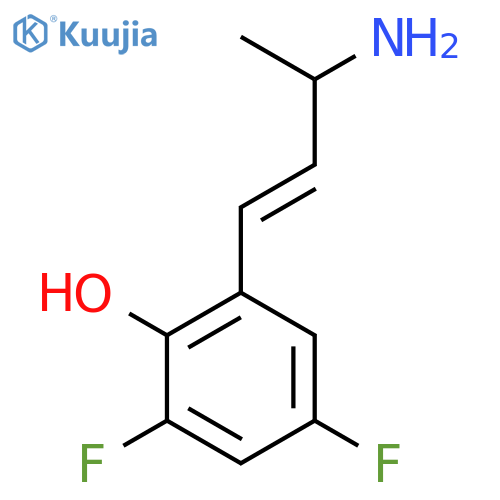 2-(3-aminobut-1-en-1-yl)-4,6-difluorophenol structure