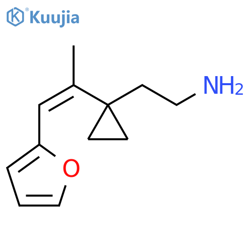 2-{1-1-(furan-2-yl)prop-1-en-2-ylcyclopropyl}ethan-1-amine structure