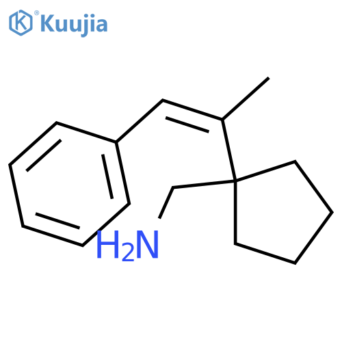 1-(1-phenylprop-1-en-2-yl)cyclopentylmethanamine structure