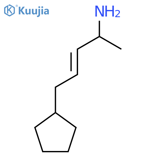 5-cyclopentylpent-3-en-2-amine structure