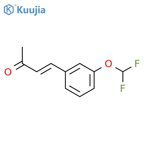 4-3-(difluoromethoxy)phenylbut-3-en-2-one structure