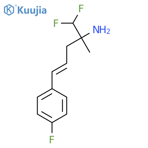 1,1-Difluoro-5-(4-fluorophenyl)-2-methylpent-4-en-2-amine structure