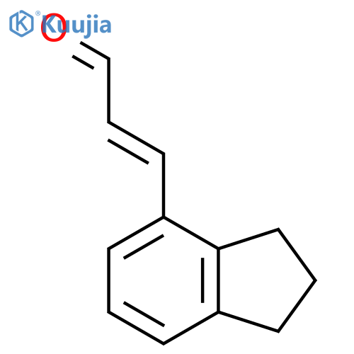 3-(2,3-dihydro-1H-inden-4-yl)prop-2-enal structure