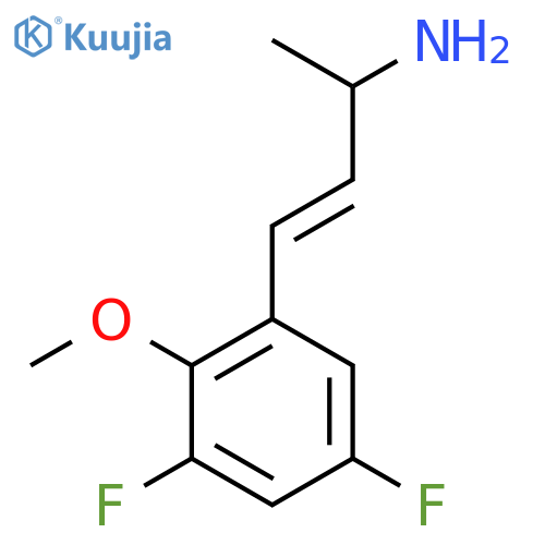 4-(3,5-difluoro-2-methoxyphenyl)but-3-en-2-amine structure