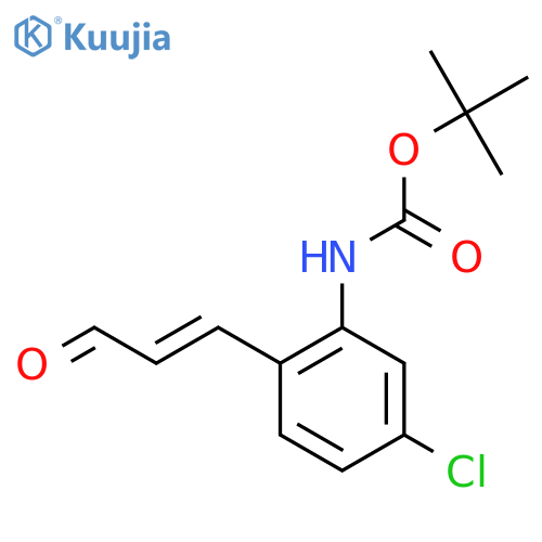 tert-butyl N-5-chloro-2-(3-oxoprop-1-en-1-yl)phenylcarbamate structure