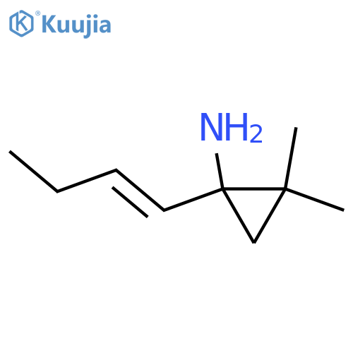 1-(but-1-en-1-yl)-2,2-dimethylcyclopropan-1-amine structure