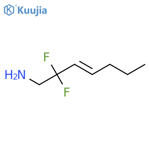 2,2-difluorohept-3-en-1-amine structure