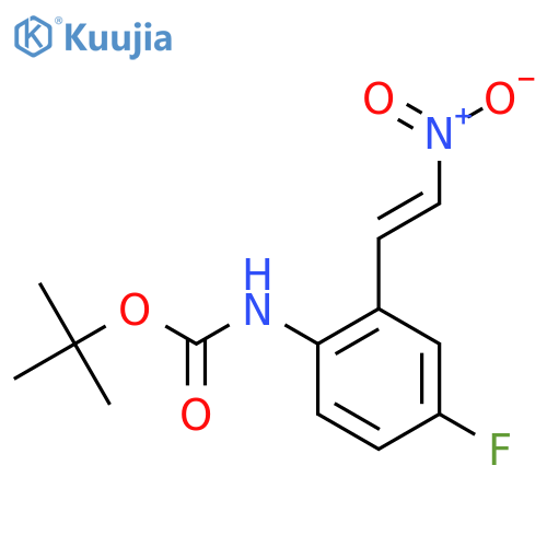 tert-butyl N-4-fluoro-2-(2-nitroethenyl)phenylcarbamate structure