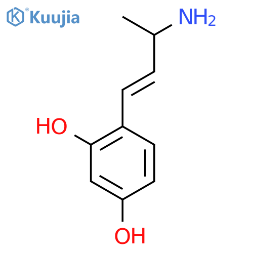 4-(3-aminobut-1-en-1-yl)benzene-1,3-diol structure