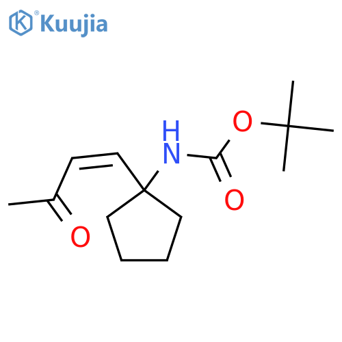 tert-butyl N-1-(3-oxobut-1-en-1-yl)cyclopentylcarbamate structure