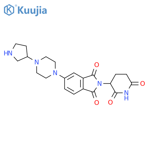 2-(2,6-dioxopiperidin-3-yl)-5-4-(pyrrolidin-3-yl)piperazin-1-yl-2,3-dihydro-1H-isoindole-1,3-dione structure