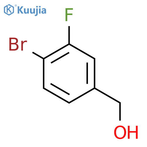 (4-Bromo-3-fluorophenyl)methanol structure