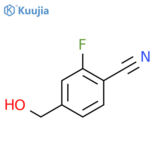 2-Fluoro-4-(hydroxymethyl)benzonitrile structure