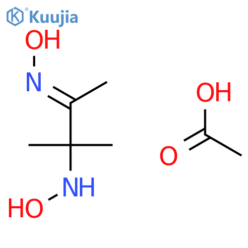 3-(Hydroxyamino)-3-methylbutan-2-one oxime acetic acid structure