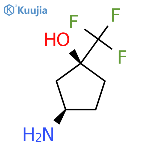 rac-(1R,3S)-3-amino-1-(trifluoromethyl)cyclopentan-1-ol structure