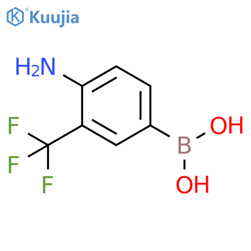 (4-amino-3-(trifluoromethyl)phenyl)boronic acid structure