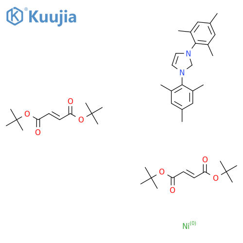 1,3-Bis(2,4,6-trimethylphenyl)-2H-imidazole;ditert-butyl (E)-but-2-enedioate;nickel structure