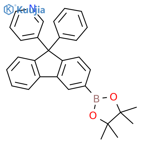 Pyridine, 3-[9-phenyl-3-(4,4,5,5-tetramethyl-1,3,2-dioxaborolan-2-yl)-9H-fluoren-9-yl]- structure