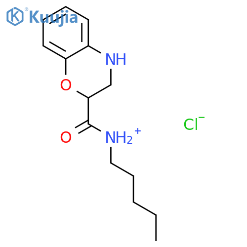 2H-1,4-Benzoxazine-2-carboxamide,3,4-dihydro-N-pentyl-, hydrochloride (1:1) structure