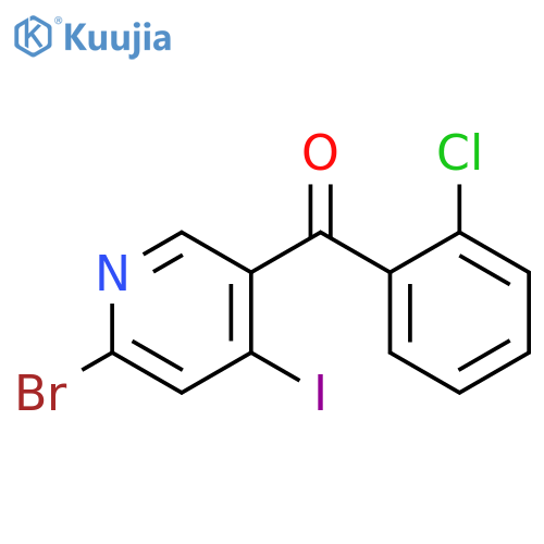 Methanone, (6-bromo-4-iodo-3-pyridinyl)(2-chlorophenyl)- structure