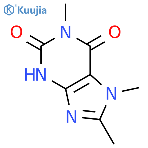 3,7-dihydro-1,7,8-trimethyl-1H-Purine-2,6-dione structure