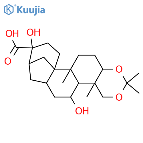 3,6,16,17,18-Aphidicolanepentol; (3α,6β,16β)-form, 17-Carboxylic acid, 3,18-isopropylidene structure