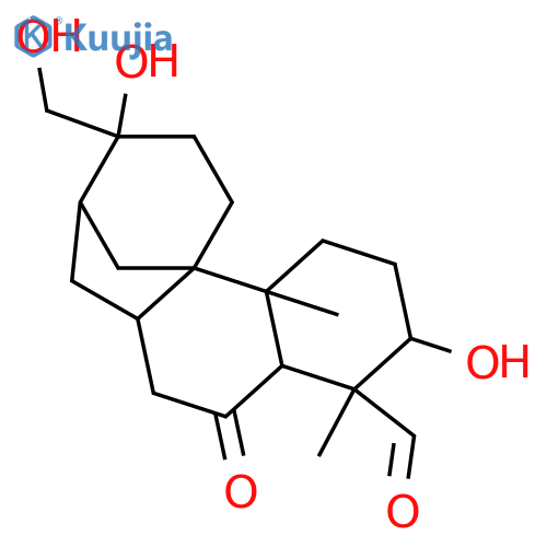 3,6,16,17,18-Aphidicolanepentol; (3α,6α,16β)-form, 6-Ketone, 18-aldehyde structure
