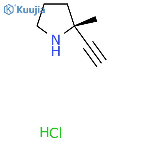 (2R)-2-ethynyl-2-methylpyrrolidine hydrochloride structure