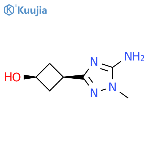 (1s,3s)-3-(5-amino-1-methyl-1H-1,2,4-triazol-3-yl)cyclobutan-1-ol, cis structure
