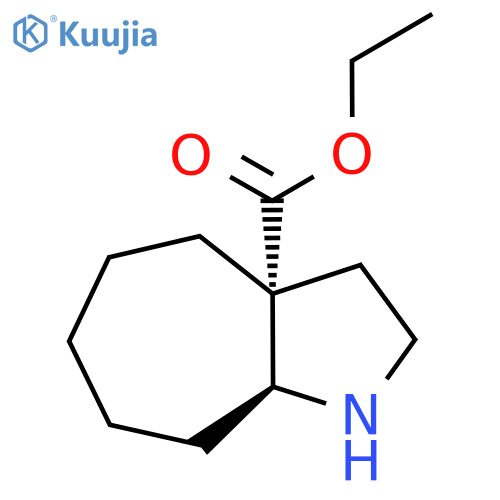 rac-ethyl (3aR,8aS)-decahydrocyclohepta[b]pyrrole-3a-carboxylate structure