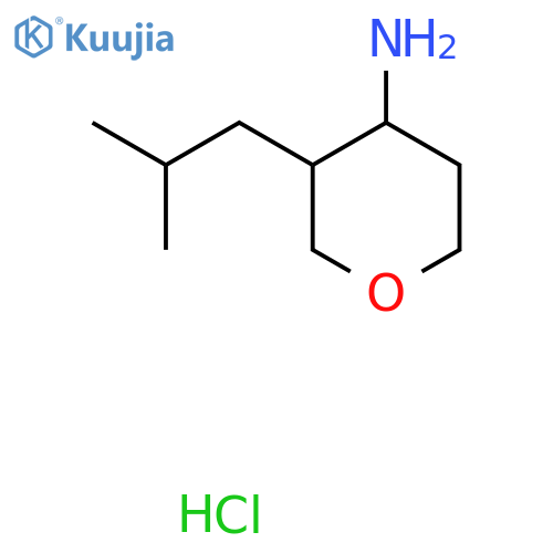 3-(2-methylpropyl)oxan-4-amine hydrochloride structure