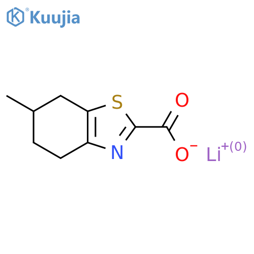 Lithium(1+) ion 6-methyl-4,5,6,7-tetrahydro-1,3-benzothiazole-2-carboxylate structure
