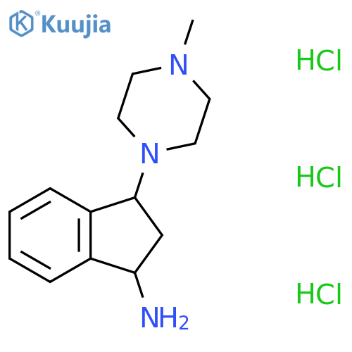 3-(4-methylpiperazin-1-yl)-2,3-dihydro-1H-inden-1-amine trihydrochloride structure