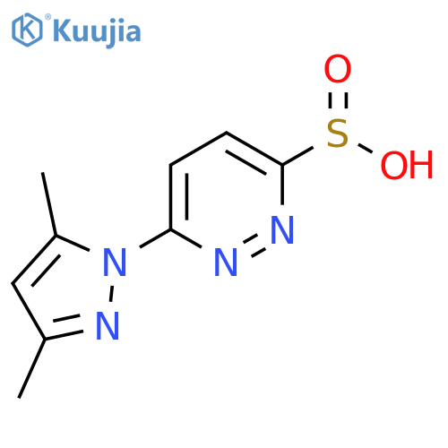 6-(3,5-dimethyl-1H-pyrazol-1-yl)pyridazine-3-sulfinic acid structure