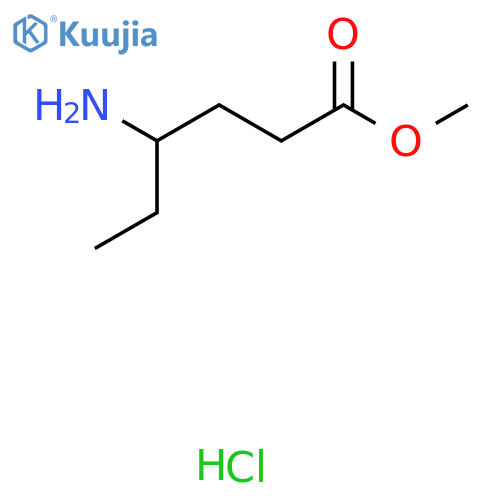 Methyl 4-aminohexanoate;hydrochloride structure