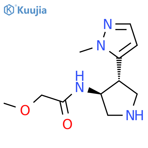 rac-2-methoxy-N-(3R,4S)-4-(1-methyl-1H-pyrazol-5-yl)pyrrolidin-3-ylacetamide, trans structure
