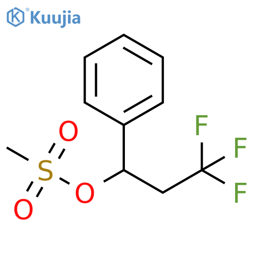 3,3,3-trifluoro-1-phenylpropyl methanesulfonate structure