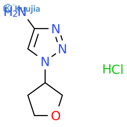 1-(oxolan-3-yl)-1H-1,2,3-triazol-4-amine hydrochloride structure