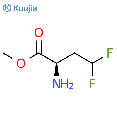 rel-methyl (2R)-2-amino-4,4-difluorobutanoate structure